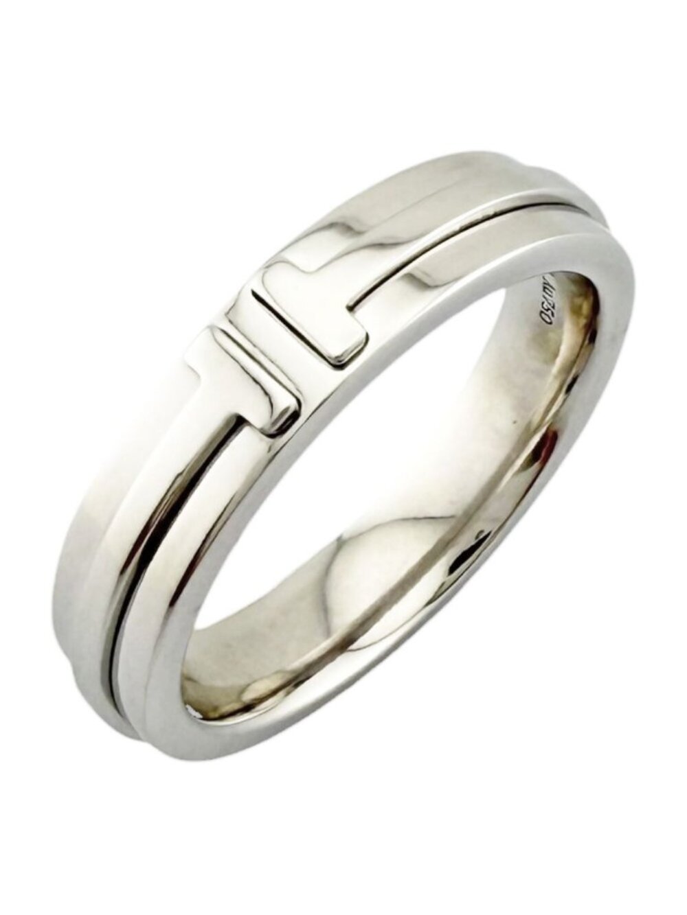 Tiffany & Co T Narrow Ring 18k White Gold